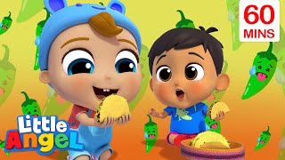 New Flavors Song Tasting Hispanic Foods  More Sharing Little Angel Kids Songs amp Nursery Rhymes [upl. by Streeto]