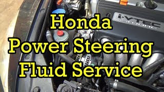 Honda Power Steering Fluid ServiceChange [upl. by Intruok]