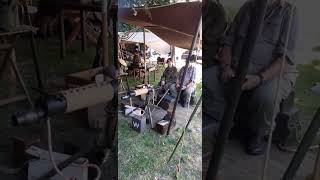 A 1942 BRITISH ARMY VICKERS MACHINE GUN AT ALFORD 1940S WEEKEND [upl. by Rosalyn]