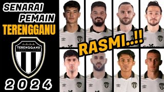 SENARAI PEMAIN TERENGGANU FC MUSIM 2024  PEMAIN BAHARU TERENGGANU FC 2024  SKUAD TERENGGANU 2024 [upl. by Sandye]