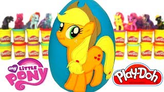 Ovo Surpresa Gigante da Applejack de My Little Pony em Português Brasil de Massinha Play Doh [upl. by Wanonah]