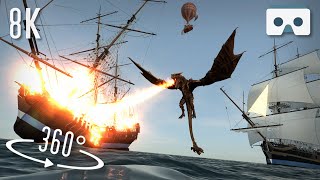 360 VR Sea Monsters Scary Video 8K Virtual Reality Horror 3D Videos for Oculus Quest Oculus Rift S [upl. by Bertina]