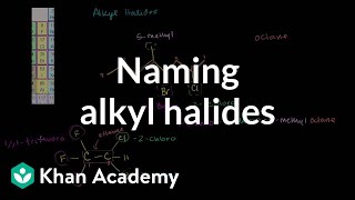 Naming alkyl halides  Substitution and elimination reactions  Organic chemistry  Khan Academy [upl. by Kevyn]