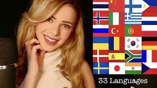 ASMR in 33 Different Languages German Russian Spanish Korean Chinese [upl. by Negiam]