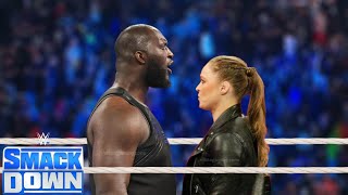 WWE Full Match  Omos Jordan Vs Ronda Rousey  SmackDown Live Full Match [upl. by Oirazan]