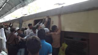 Overcrowded Local Trains in Mumbai India [upl. by Karb]