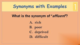 English Vocabulary Practice Test  Synonyms with Examples 1  Test Your English Vocabulary Skills [upl. by Shakti]