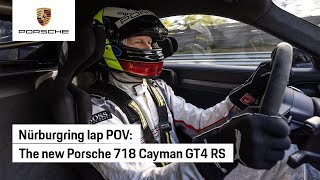 On board the new Porsche 718 Cayman GT4 RS at the Nürburgring [upl. by Hollie]