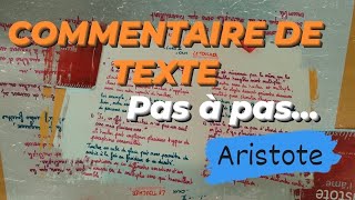 Commentaire de texte  méthodologie  Aristote  quotTraité de lâmequot  Le toucher [upl. by Nolana]