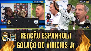 Narração Espanhola Do Gol Do Vinicius Júnior Em Real Madrid 1x1 Manchester City [upl. by Yenahc]