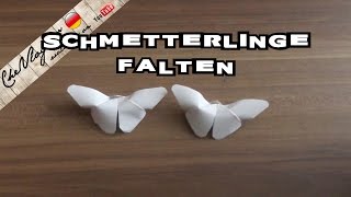 Schmetterling falten  Origami Schmetterling falten mit Papier  Bastelideen  Basteltipps [upl. by Wisnicki910]