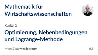 Mathematik für Wirtschaftswissenschaften 2j LagrangeMethode [upl. by Bluefarb]