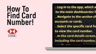 How to Find Card Number in HSBC App easy [upl. by Zilber]