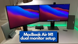 MacBook Air M1 dual monitor setup with DisplayLink  Dixon talks tech [upl. by Wilhelm906]