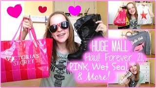 HUGE MALL HAUL Forever 21 PINK Wet Seal amp MORE [upl. by Saleme]