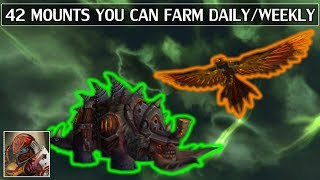 42 Mounts You Can Farm Daily or Weekly  WoW [upl. by Camus873]