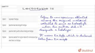 Lectotype is [upl. by Mariette925]