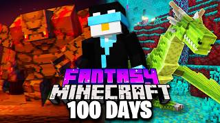 I Survived 100 Days in MEDIEVAL FANTASY Minecraft [upl. by Nannerb]