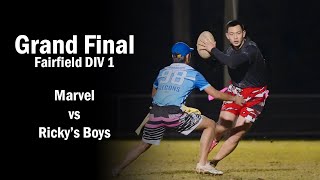 Grand Finals Div 1 Mens  Marvel vs Rickys Boys  Fairfield Oztag [upl. by Vaientina]