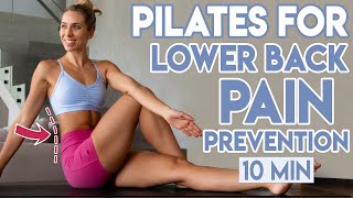 PILATES FOR LOWER BACK PAIN Strengthen amp Stabilise  10 min Workout [upl. by Soule201]