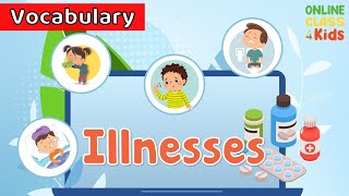 Illnesses  Symptoms  Health Problems  Educational Videos For Kids  Learn English For Kids [upl. by Freeman413]