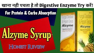 Alzyme Digestive Enzyme Syrup In Hindi  For Protein amp Carbs Absorption  Diastase amp Pepsin [upl. by Farlee]