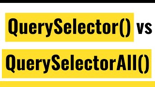 ✅ How To Use DocumentquerySelector And DocumentquerySelectorAll Methods in JavaScript [upl. by Dahl]