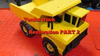 Tonka Truck Restoration part 2 FINISHED [upl. by Ahsatam]