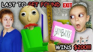 Last to Get CAUGHT Gets NO Math HomeWORK  LAST To LEAVE Baldis HOMESCHOOL in REAL LIFE 200 [upl. by Adnaval739]