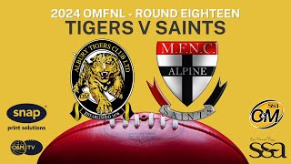 2024 R18  Tigers v Saints [upl. by Ydnerb]