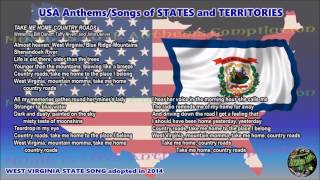 West Virginia State Song TAKE ME HOME COUNTRY ROADS with music vocal and lyrics [upl. by Oisorbma]