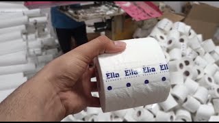 Toilet Roll Manufacturing  Toilet Roll Cutting  Wholesale Toilet Paper Roll Akashdeep Enterprises [upl. by Ojeitak]