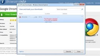 How to fix Internet Explorer download error quotThis Program contained a Virus and was deletedquot [upl. by Kahcztiy]