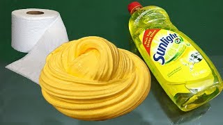 No Glue Paper Slime  Testing No Glue Paper Slime Recipe Only 2 Ingredients Paper and Dishsoap [upl. by Enayr939]