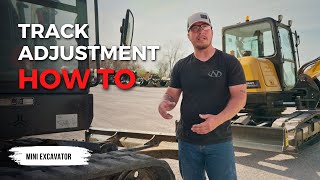 How To Adjust Mini Excavator Track Tension No Manual Required [upl. by Johnston]