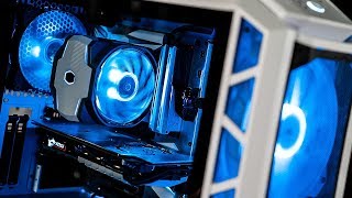 Cooler Master H500P Mesh White MODDED RGB Build  bittech Modding [upl. by Onilatac]