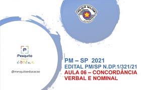 A 06 PM SP 2021 CONCORDÂNCIA VERBAL E NOMINAL [upl. by Adnohsor]