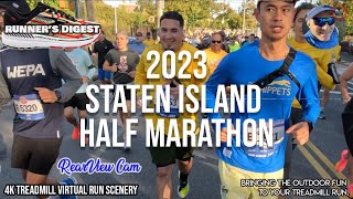 20231008RACENYRR Staten Island Half Marathon REARVIEW RUN CAM 4k POV Virtual Race 74 [upl. by Maure830]