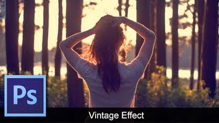 Adobe Photoshop CS6  Vintage Effect Basic Way [upl. by Euqinor]