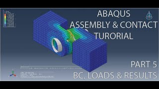 ABAQUS 6  Two hinges connected with a pin  PART 5 [upl. by Ykceb]