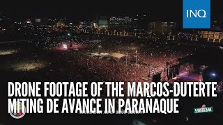 Drone footage of the MarcosDuterte miting de avance in Parañaque [upl. by Llennol]