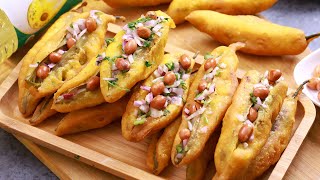 Andhra Style Mirchi Bajji  మిరపకాయి బజ్జి  Perfect Street Style Mirchi Bajji Recipe in Telugu [upl. by Lahsiv]