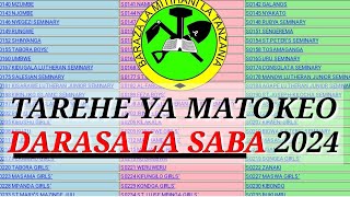 MATOKEO YA DARASA LA SABA 2024 YANATOKA LINI TAREHE YA MATOKEO YA PSLE 20242025 [upl. by Karilynn]