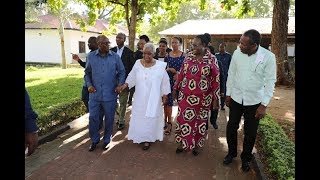 RAIS DKTJOHN MAGUFULI AMTEMBELEA MAMA MARIA NYERERE NYUMBANI KWAKE MSASANI [upl. by Baoj565]