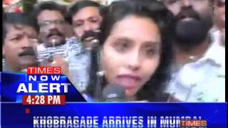 Devyani Khobragade arrives in Mumbai [upl. by Sabelle]