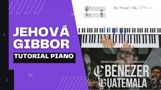 TUTORIAL PIANO  JEHOVÁ GIBBOR  EBENEZER GUATEMALA [upl. by Yelraf]