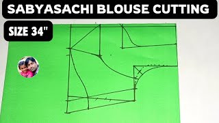 Sabyasachi Blouse Cutting ✂️  सब्यसाची ब्लाउज कटिंग  Sabyasachi Blouse Cutting Full Tutorials [upl. by Sarena560]