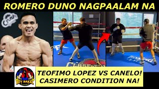 Romero Duno NAGRETIRO Na  Teofimo Lopez INARAL ang Galawan Ni Canelo  Casimero Condition Na [upl. by Lleumas]