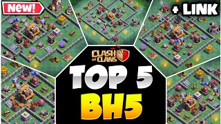 Top 5 new best builder hall 5 bases 2024  bh5 base with copy link [upl. by Vivyanne]