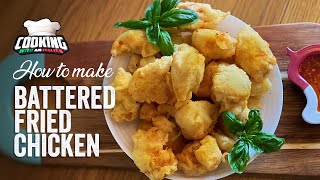 Crispy Battered Fried Chicken DELICIOUS  Cooking with an Italian [upl. by Siuqram]